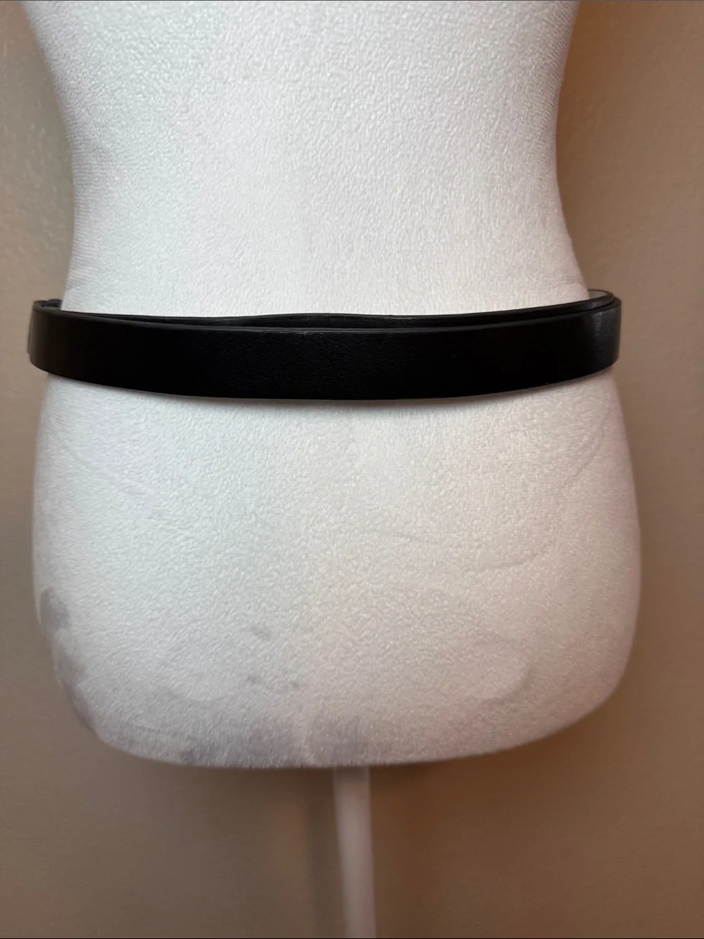 Vintage Chico’s Macara Slouch Chain Link Belt Silver Tone & Black Leather